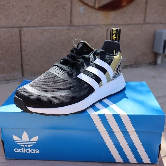 Adidas MultiX Women's Athletic Sneaker Casual Shoe Leopard Print Trainers- Sz 8 - Picture 2 of 5